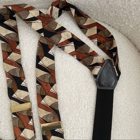 Vintage 90s Emilio Ponti Tie Suspenders Set - Picture 4 of 7